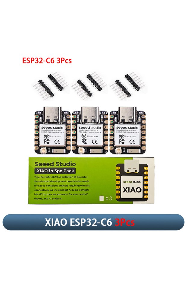 XIAO ESP32-C6 3Pcs Development Board Module 2.4GHz WiFi6 BLE 5.0 for Arduino IoT system Smart Home A