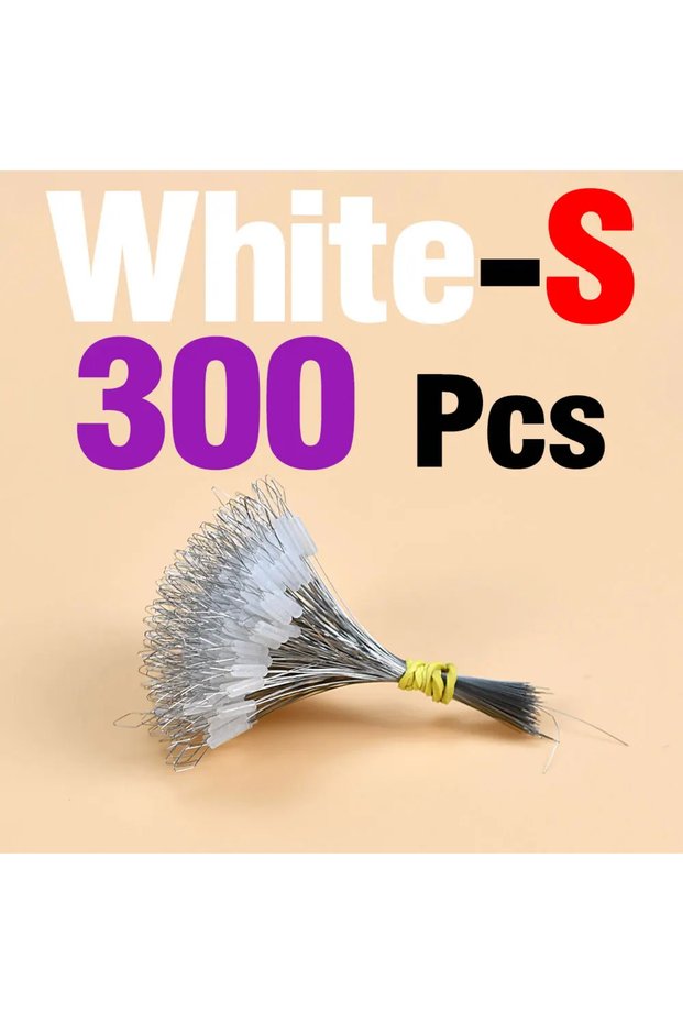 White S MNFT 300pcs/Pack Silicon Fishing Line Space Bean Stoppers Cylinder Oval Float Sinker Stops F