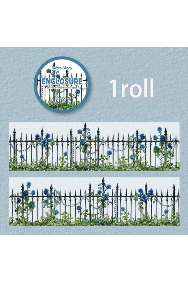 S30576-6 Mr. Paper Fence Tape 200cm - Vintage Fence Theme Design, Journal Border Decor, Creative Col