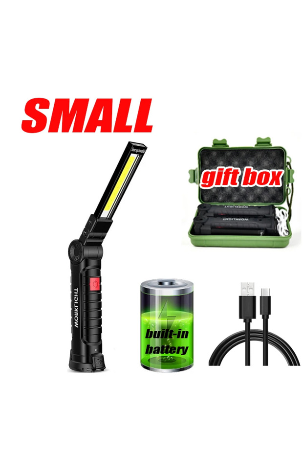 small With box 1pc COB LED Work Light Dimmable USB Rechargeable LED Flashlight Inspection La
