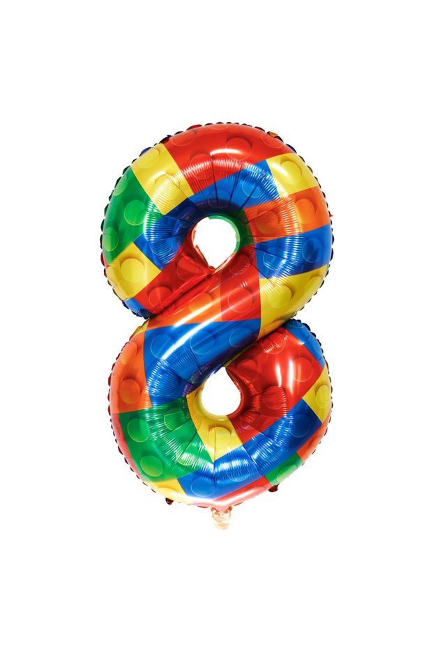 32inch 8 32 Inch Building Block Number Balloons Block Latex Balloons for Colorful Blocks Theme Birth