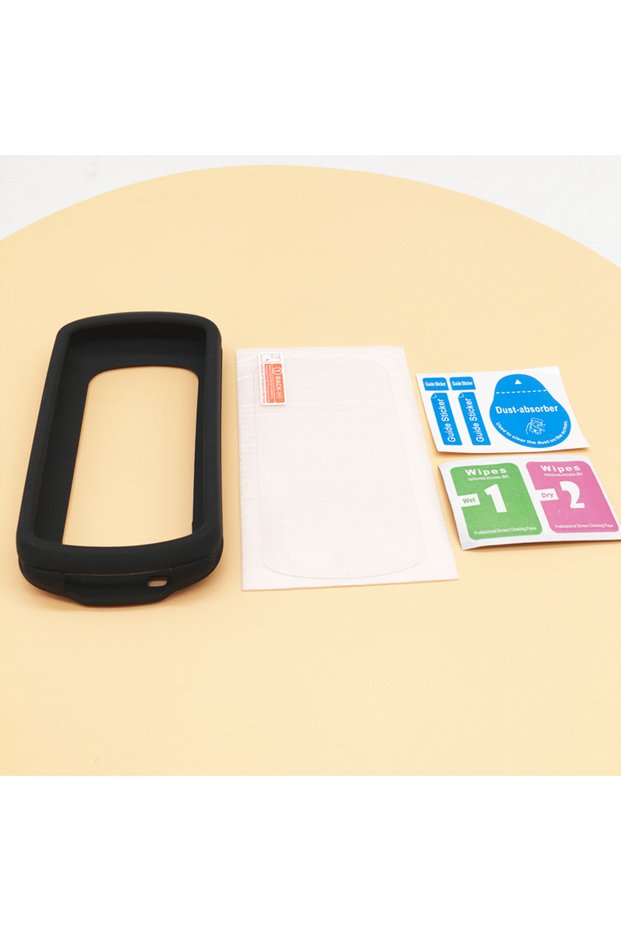 Black Garmin Edge 1040 Case with Tempered Glass Film New Silicone Case & Screen Protector for Garmin