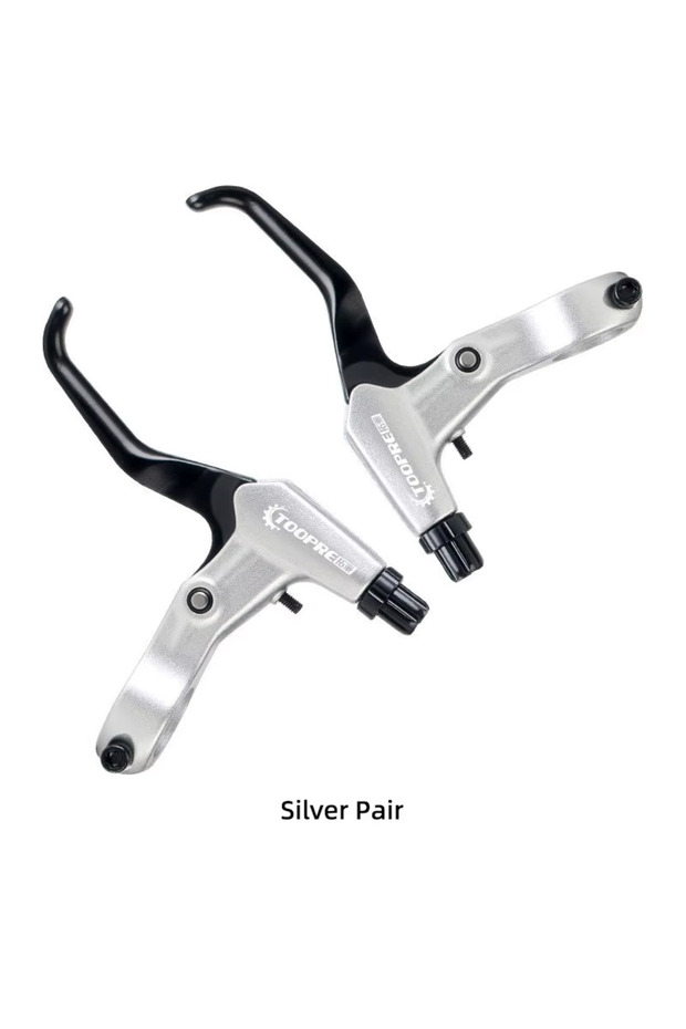 Sliver TOOPRE FR5 Aluminum Alloy Bicycle Brake Handle Grips For MTB Road Bike Colorful Brake Levers