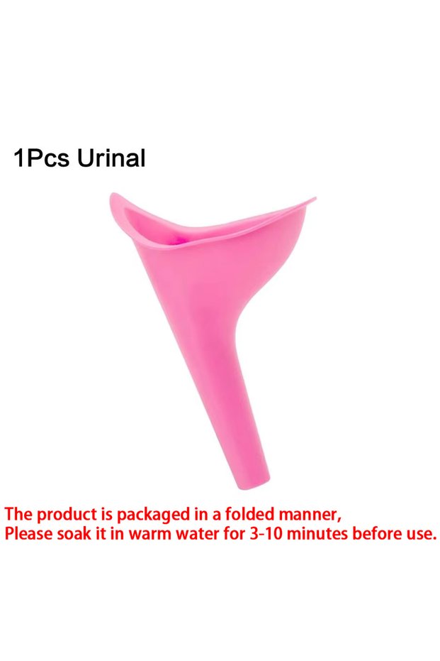 Pink-No Box Pad Boxing Portable Emergency Travel Female Urinal Funnel with Storage Box for Women Out