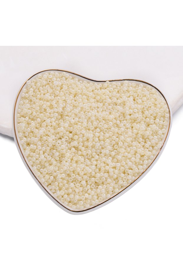 Beige 1000pcs 2mm Glass Seed Beads Colorful Spacer Loose Beads for DIY Crafts Necklace Bracelet Earr