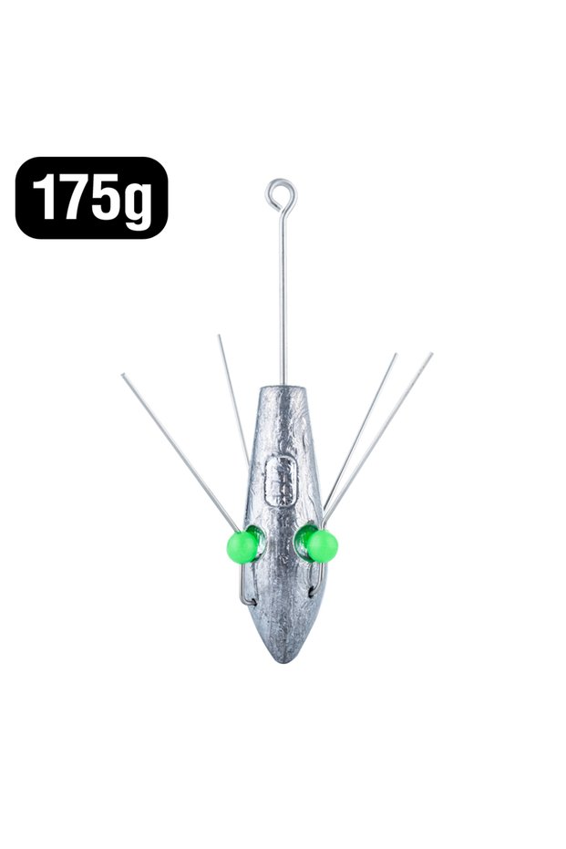 175g 1Pc Surf Fishing Weight Anti-Snag Fishing Sinkers with Luminous Beads 80-200g Lead Weight Fast