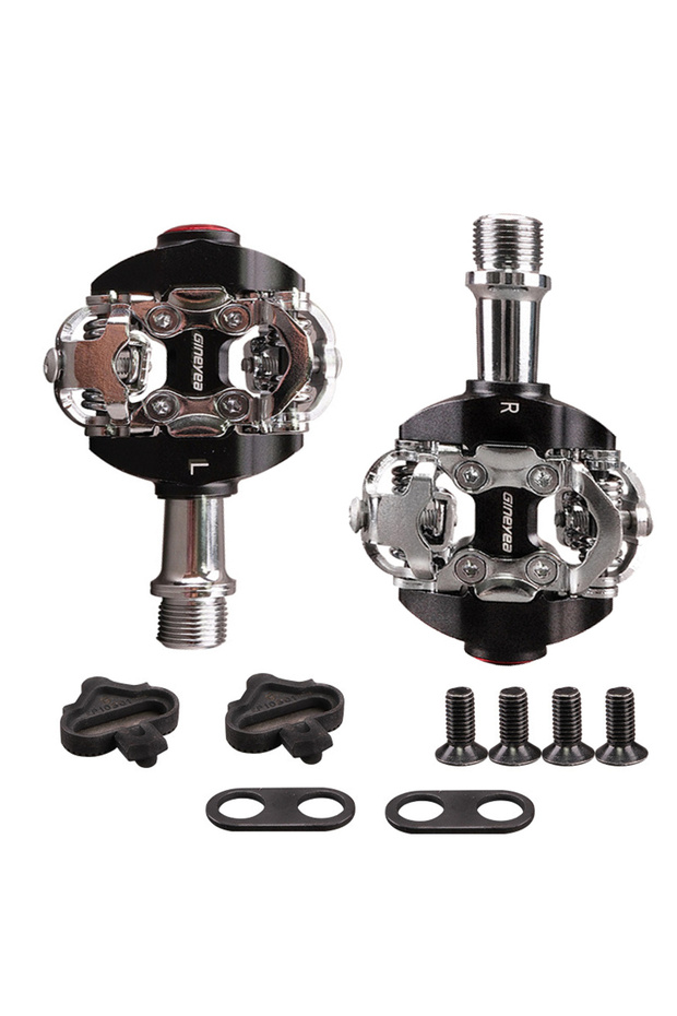 Black Gineyea Mountain Bike Clip Pedals Compatible with Shimano SPD , Cr-Mo Die-Cast Aluminum Seal B