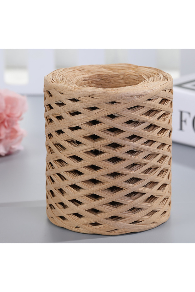 09 200M Raffia paper rope Straw Yarn For Knitting Crocheting Paper Threads DIY Handmade Summer Sunha