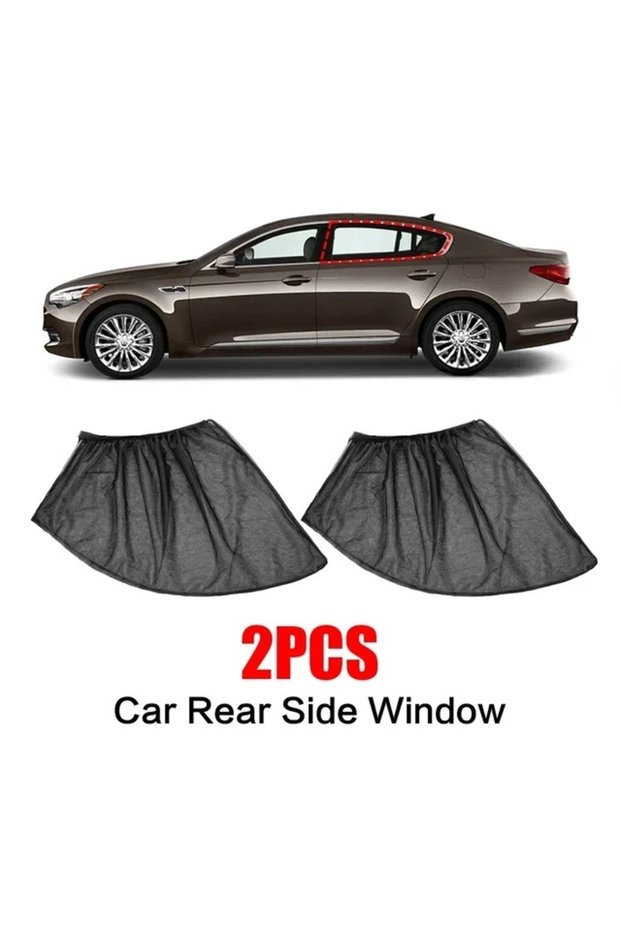 2Pc Car rear Car Sunshade Curtains Universal Side Window Shades SUV Curtains Protection Repellent Mo