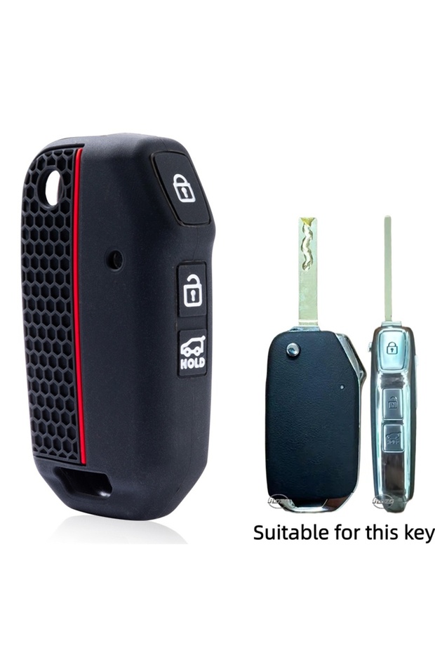 black Fashion Silicone Car Flip Key Case Cover Shell For Kia Sportage Ceed Xceed Sports K5 Seltos 20