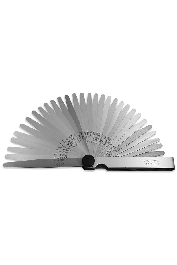 1pcs 32pc Feeler Gauge Stainless Steel Measuring Tool Set 0.001-0.04" 0.03-1.00mm Feeler Gauge Motor