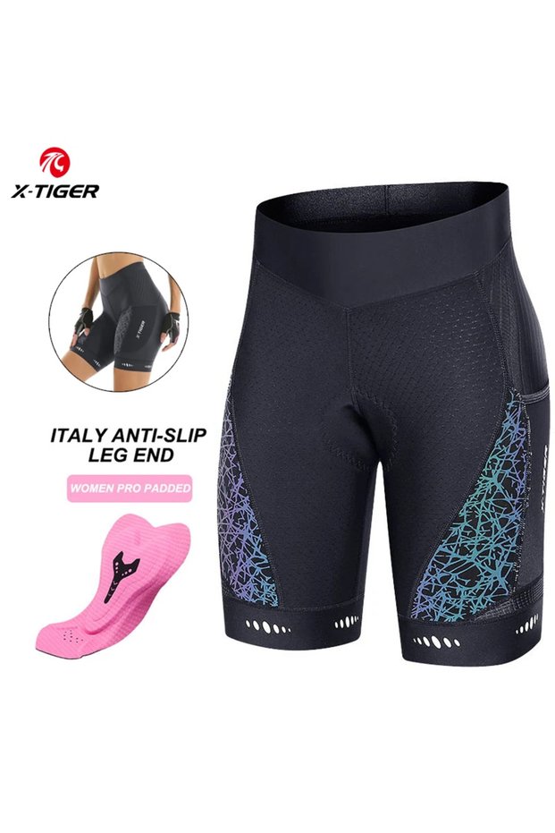 M XW-DK-34501 X-TIGER Women Cycling Shorts Road Bicycle Shorts Pro 5D Padded MTB Bike Shorts with S