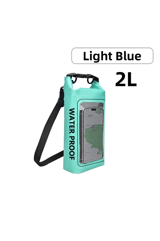 2L-Light Blue 2L/5L PVC Swimming Waterproof Bag,Mobile Phone Waterproof Dry Bag for Trekking Driftin