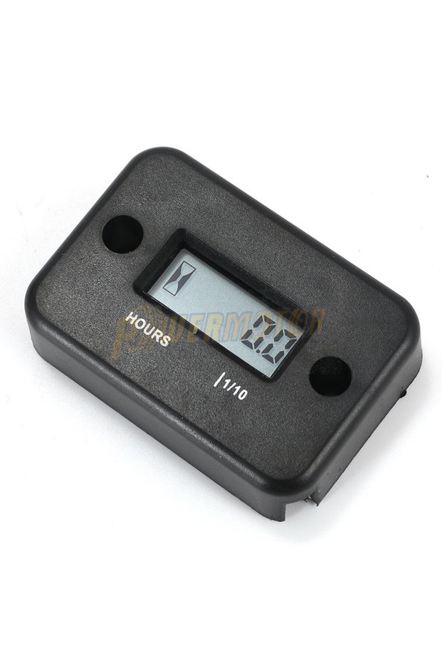Black Motorcycle Hour Counter Meter Inductive Digital Engine Battery Timer LCD ATV Accessories Dirt