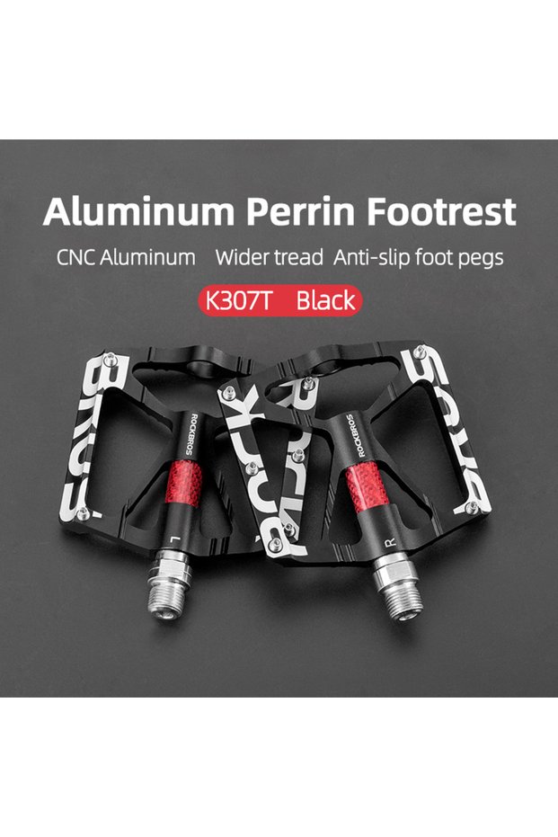 K307T Black Bicycle Pedals Alloy Bearings Cycling Pedals Platform Bike Flat Pedal
