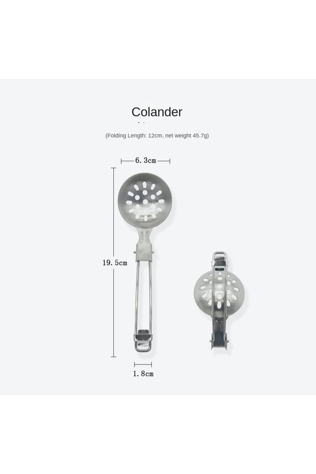 Coiander Folding Spatula Spoon Shovel Food Turner Portable 304 StainlessSteel Outdoor Camping BBQ Co