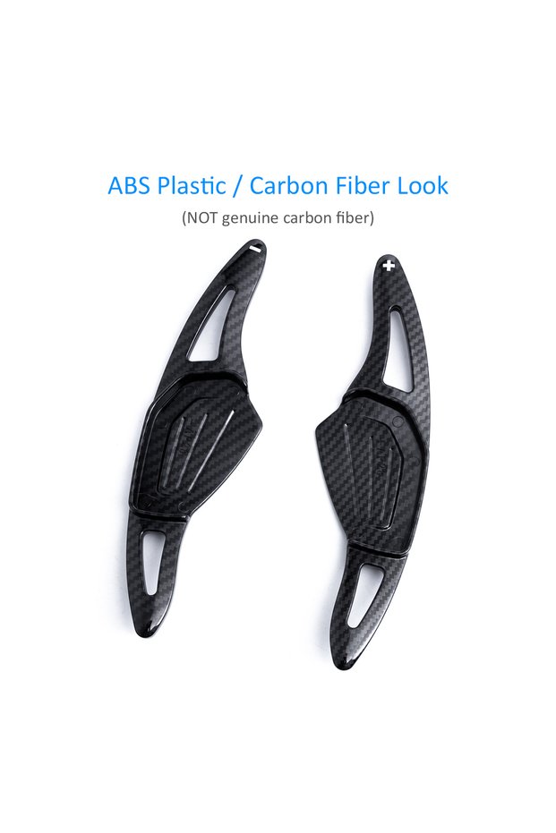 Carbon Fiber Look Steering Wheel Paddle Shifter Extension Accessories For Skoda tavia Superb Enyaq K
