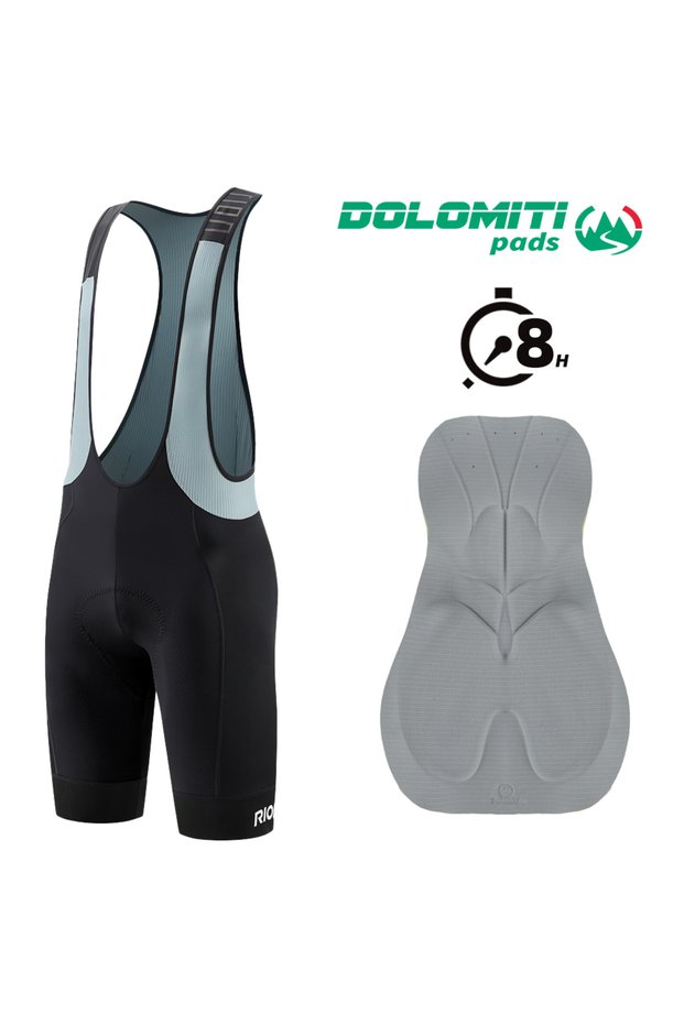 EU Size-XXL black RION Men's Cycling Bib Shorts Mountain Bike MTB Padded Tights Bicycle Clothes Ridi
