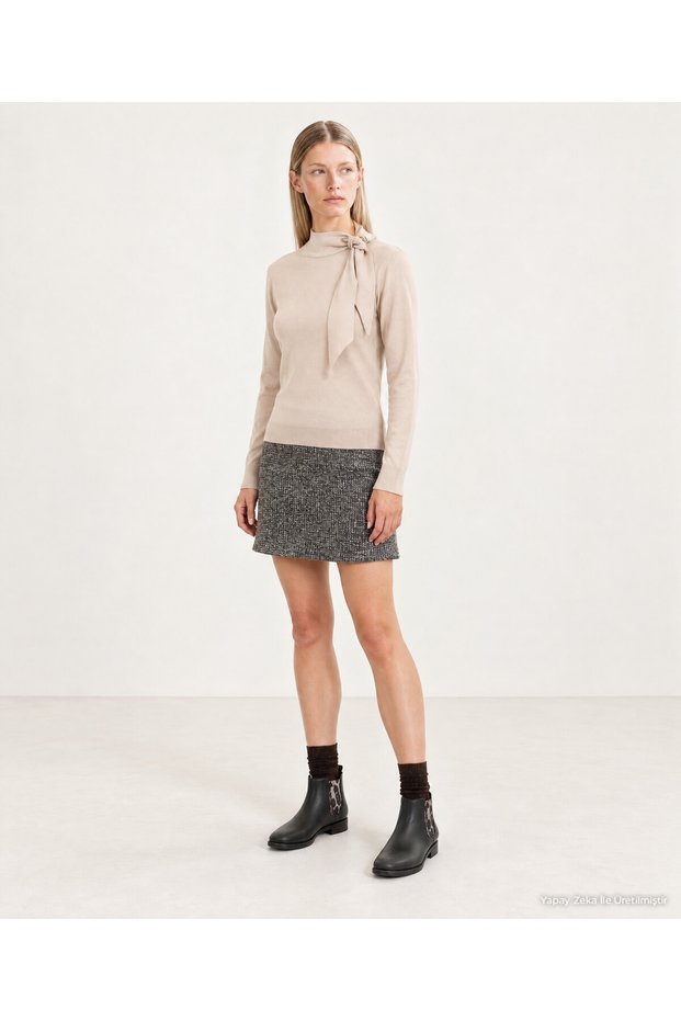 Regular Shawl Collar Long Sleeve Sweater