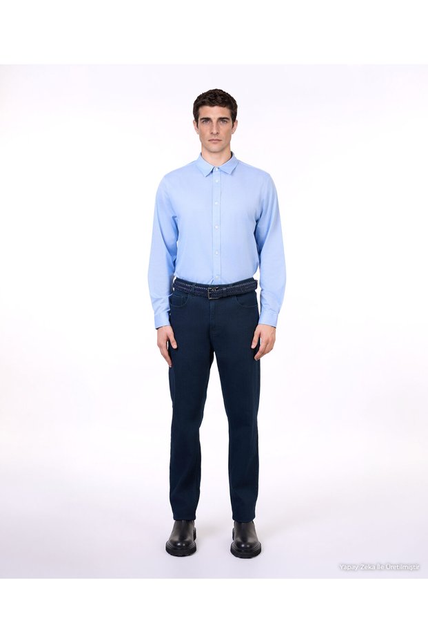 Regular Shirt Collar Long Sleeve Shirt