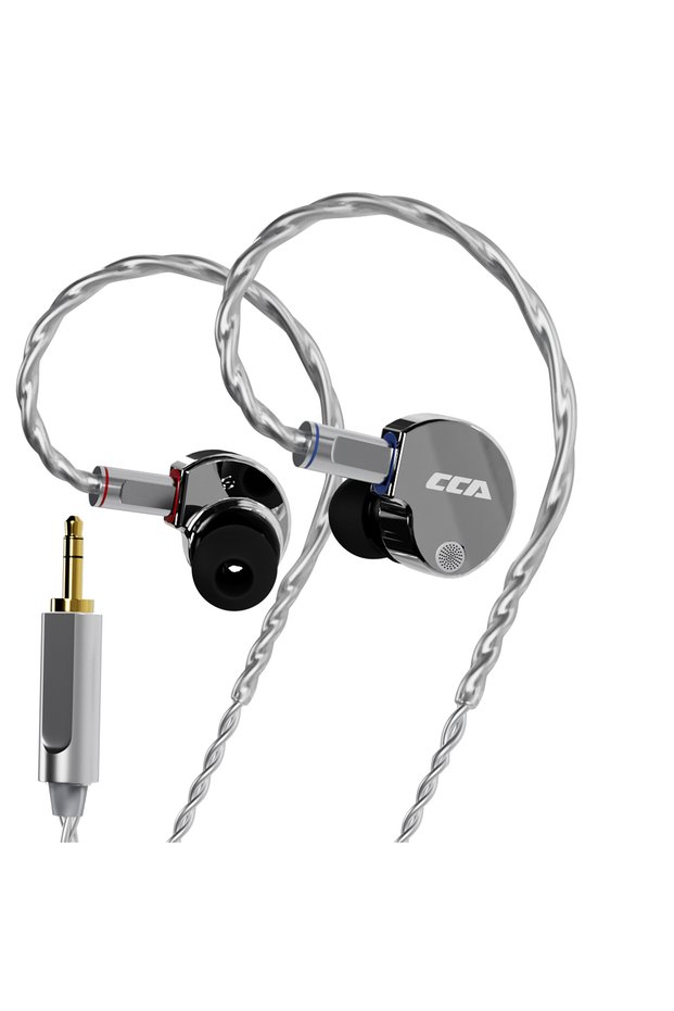 silvery 3.5 no mic CCA Phoenix Metal Alloy Body 10mm Dual Magnetic Dynamic Coil HIFI Sound Quality I