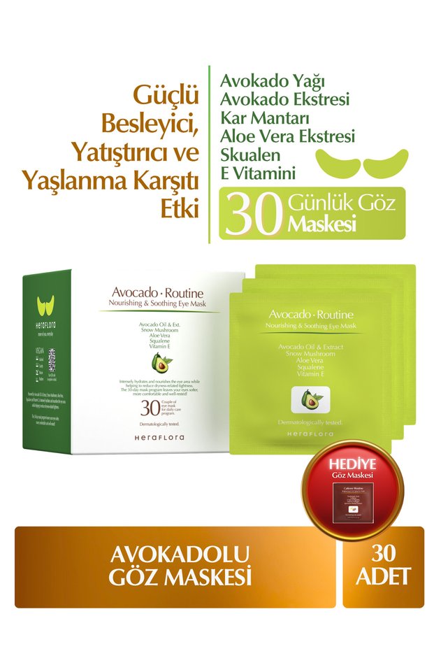 Avocado Routine Under-Eye Intensive Moisturizing, Nourishing & Sensitive Skin-Friendly 30-Pack Eye Mask