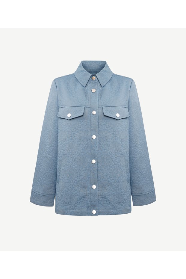 Regular Shirt Collar Long Sleeve Coat