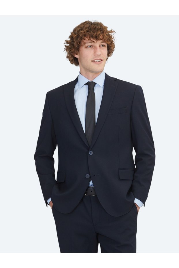 Navy Blue Micro Regular Fit Suit
