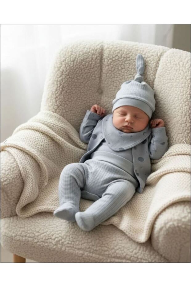 Baby Boy 0-3 Months Hospital Release Zibin Set Newborn New Generation Colorful Pocket