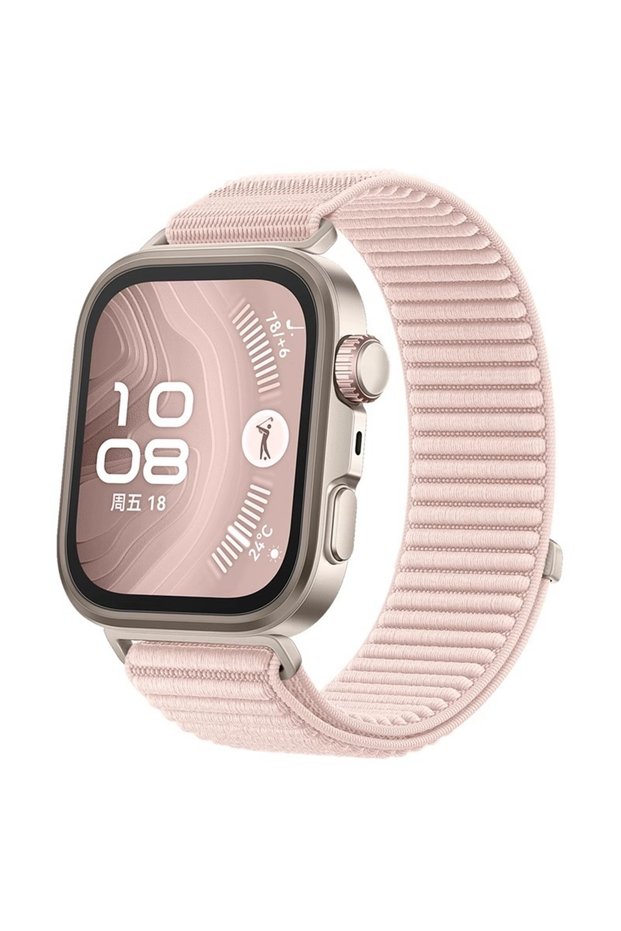 For Fit4Pro Fit4 3 Pink Nylon Woven Strap For Huawei Watch Fit 4 Pro Fit4 Fit3 Sports Wristband for