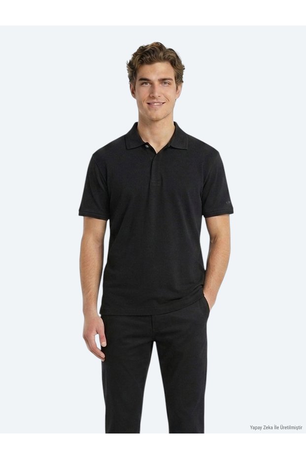 Black Plain 100% Cotton T-Shirt
