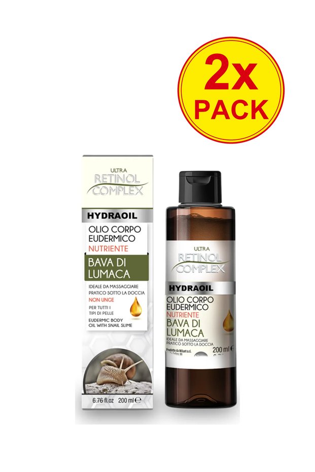 Pachet 2x Ulei de corp eudermic cu extract de melc - 200 ml