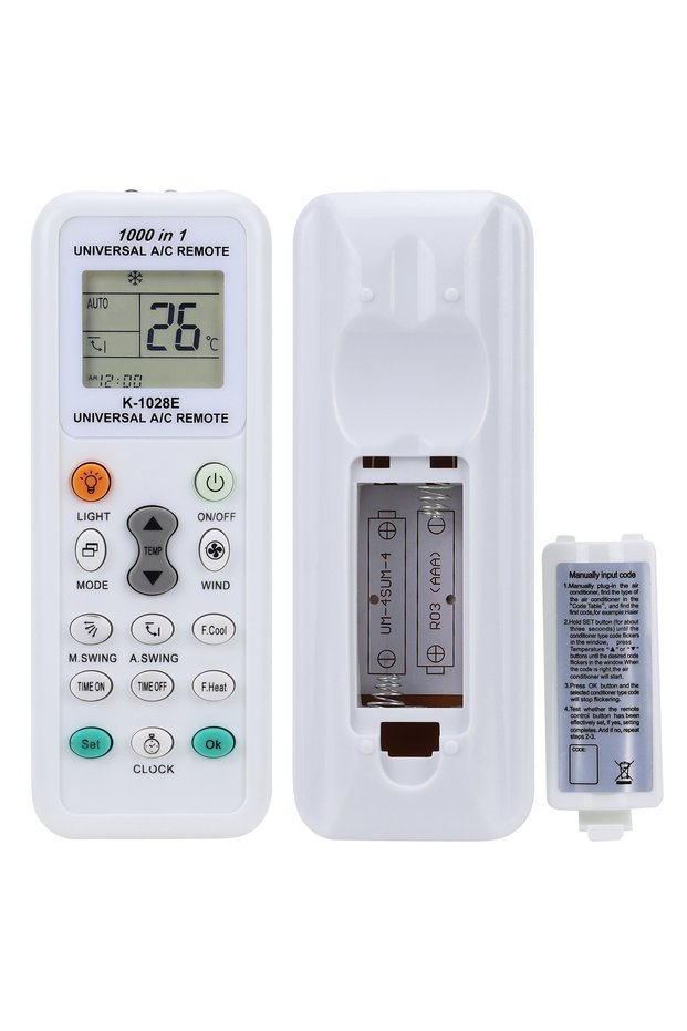 White Universal Wireless K-1028E AC Digital LCD Remote Control for Air Conditioner for LG,Samsung,Ha