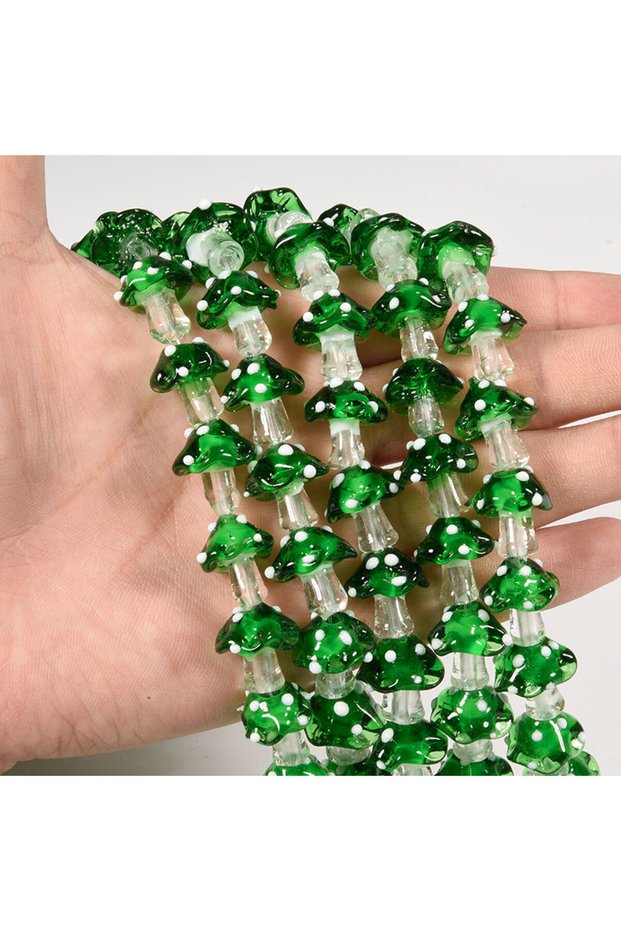 M559-1 10pcs Colorful Charm Plant Beading 3D Simulate Mushroom Make Use Beads Hand Diy Making Bracel