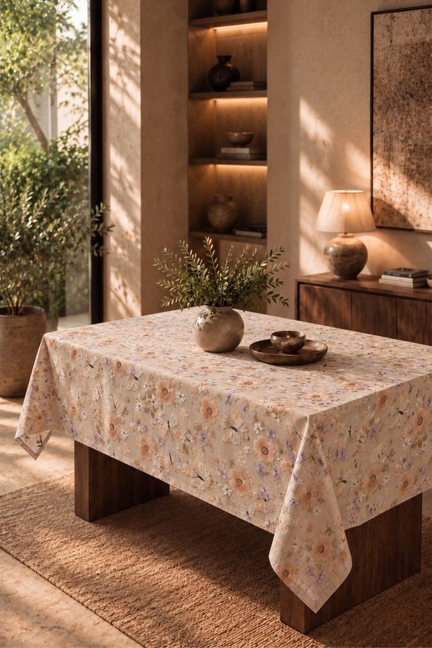 Digital Printed Babyface Fabric Bamboo Pattern Tablecloth