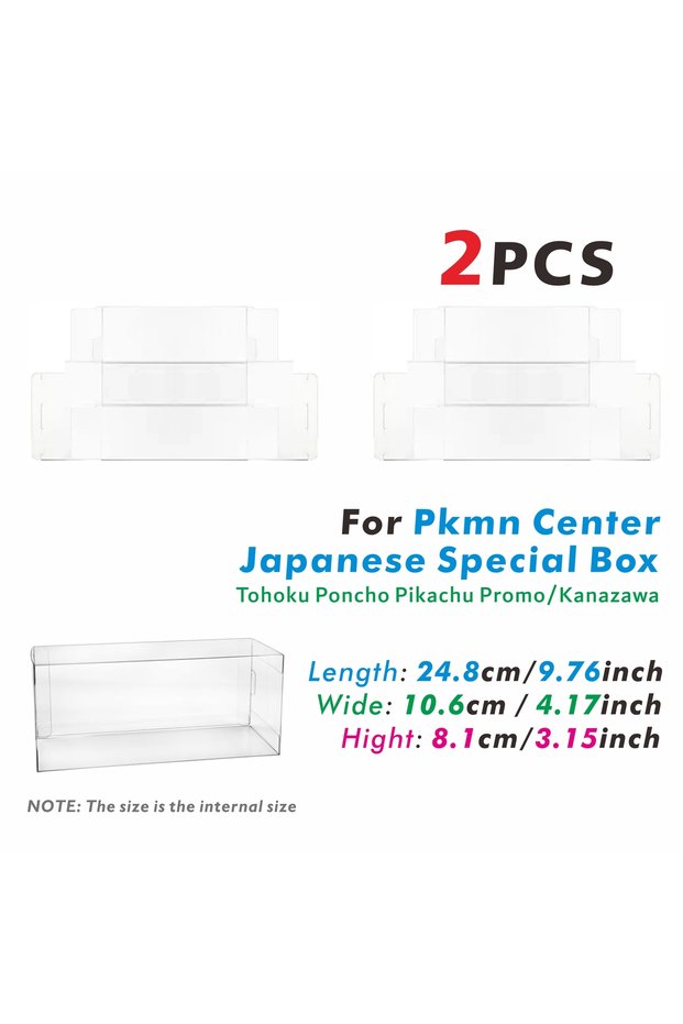 For Jap Special-2PCS 2/5PCS Clear Plastic Protector Case For Pkmn Center Japanese Special Box