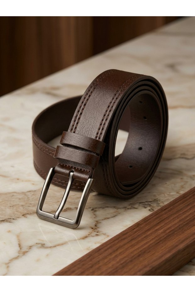 100% Genuine Leather Hand-Carved Bull Leather Belt 4 cm