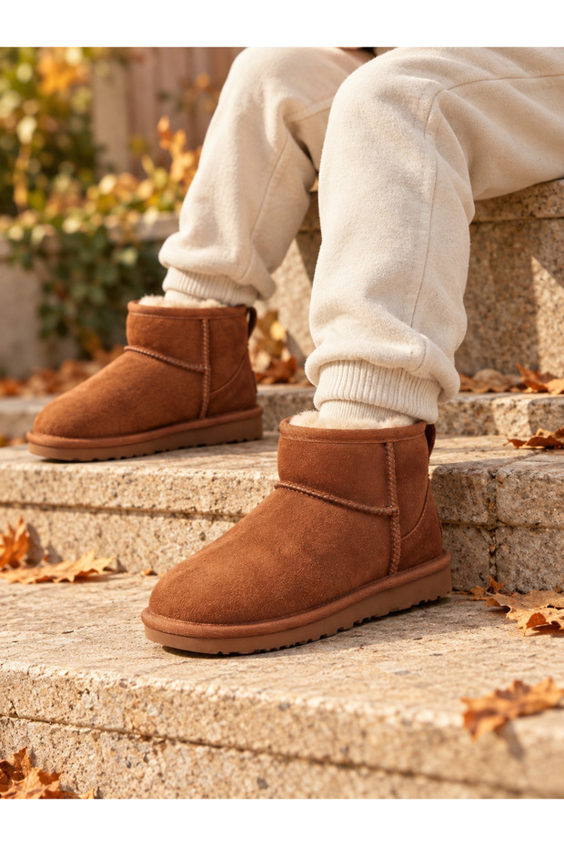 Children'S, Thin Sole, Fur Lined, Ankle Length Winter Boots