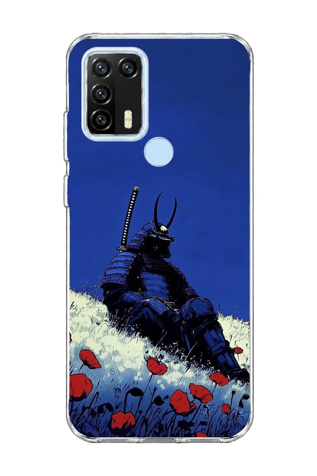 General Mobile Gm 21 Pro Compatible Blue Samurai Weasel Printed Transparent Phone Case