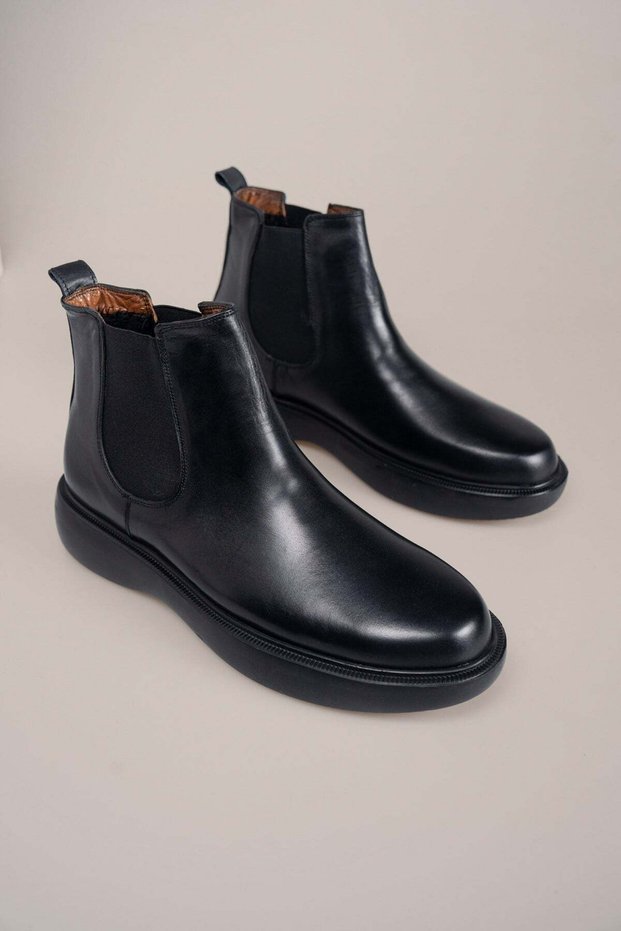 Eva Flat Laceless Boots Black Matte
