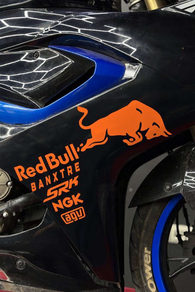 Sponsor sticker set for side fairings for rks srk motorcycle group (1 side)