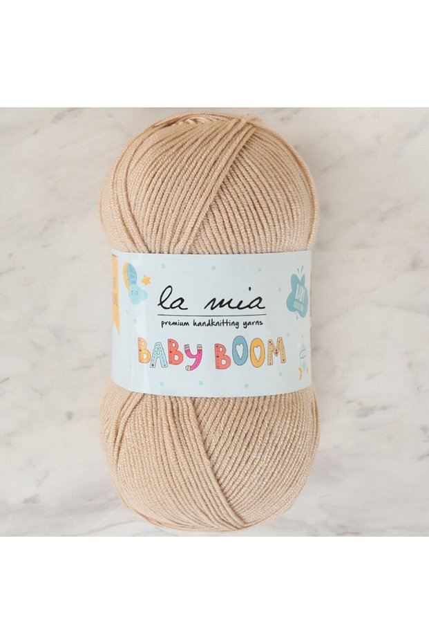 La mia baby boom beige hand knitting yarn - 855