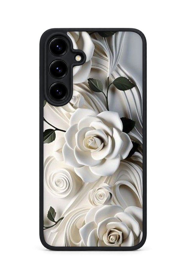 Samsung Galaxy S25 Plus Compatible Printed, Matte Black, Soft Silicone, Protective, Shock-Absorbing Cover, Case