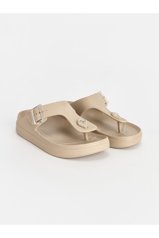 Mules - Beige - Flat