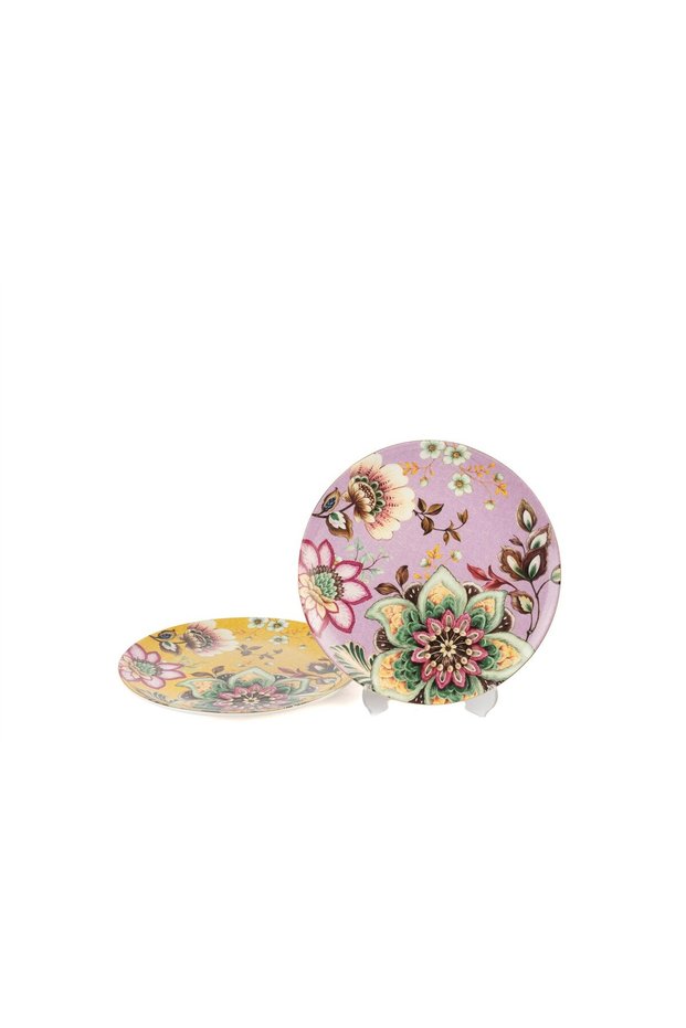 Peony 2-Pack Yellow Lilac Dessert Plate 20cm