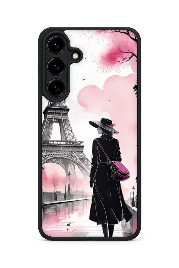 Samsung Galaxy S25 Plus Compatible Printed, Matte Black, Soft Silicone, Protective, Shock-Absorbing Cover, Case