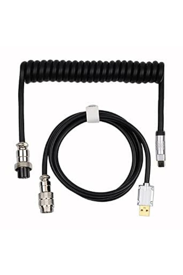 كابل لوحة مفاتيح ميكانيكية من نوع C إلى USB A بطول 1.8 متر مصنوع من مادة TPU