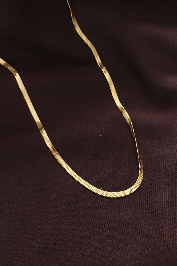 316L Steel Gold Color 60 cm Italian Chain Necklace