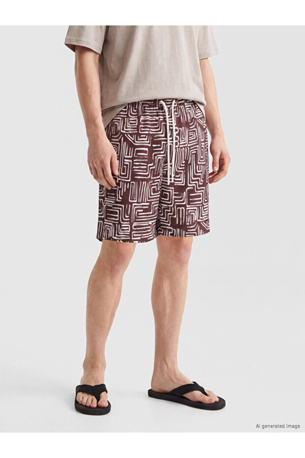 Quality Pieces from Çelebi Store Short Length Embroidered Men's Swim Shorts