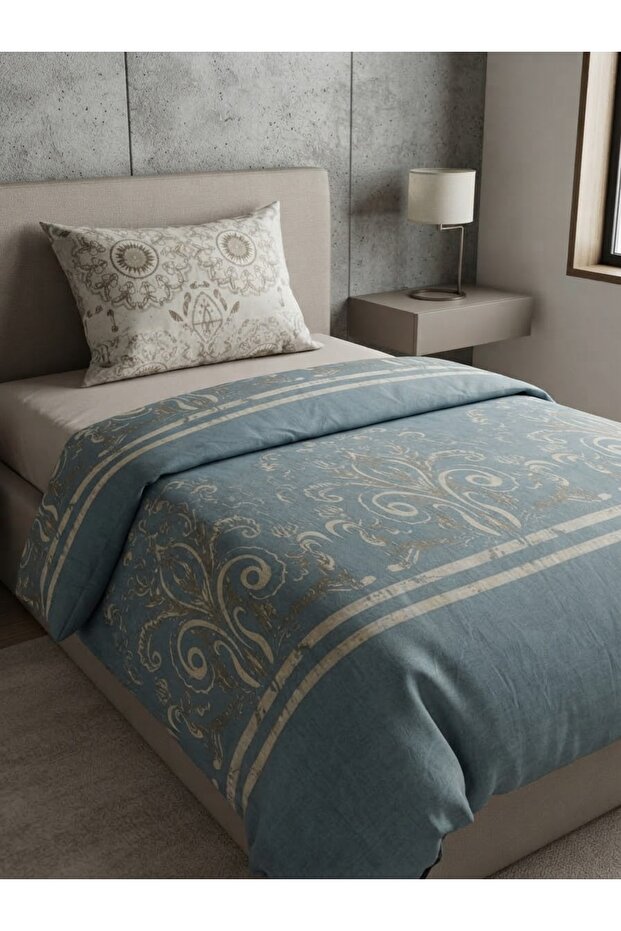 Single Duvet Cover - Dark blue - Plain